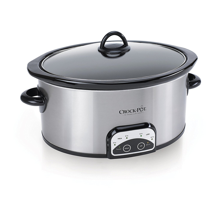Crock-Pot 4-7 QUART  SLOW COOKER - DESIGNER User manual