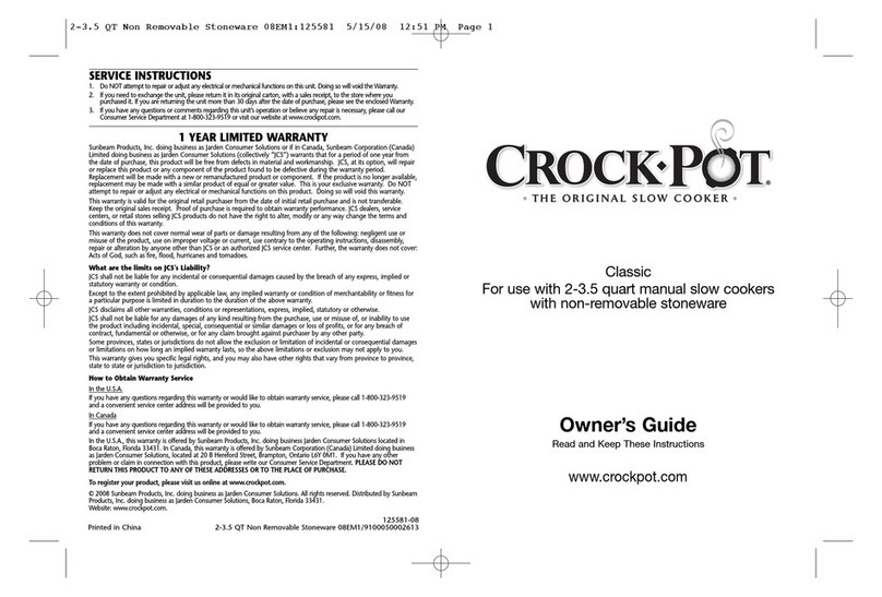 Crock-Pot Classic User manual