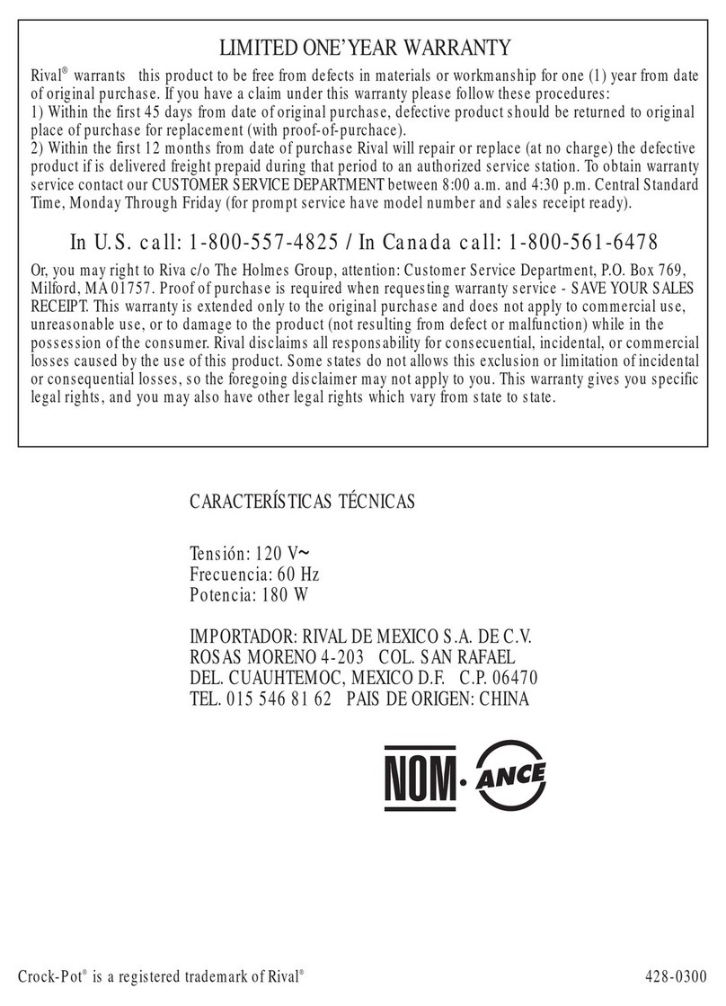 Crock-Pot 3850 User manual