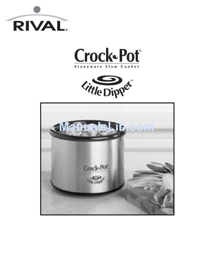 Crock-Pot 16 OZ. LITTLE DIPPER SLOW COOKER User manual