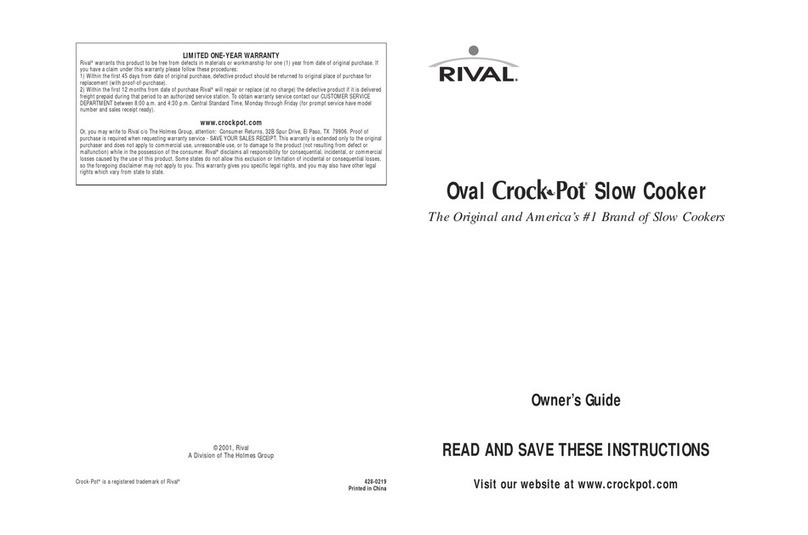 Crock-Pot 3125 User manual