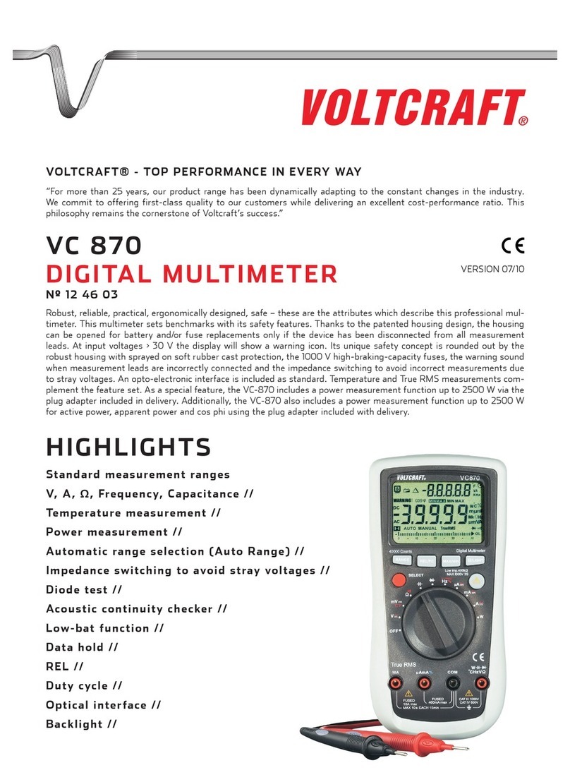 VOLTCRAFT VC 870 User manual