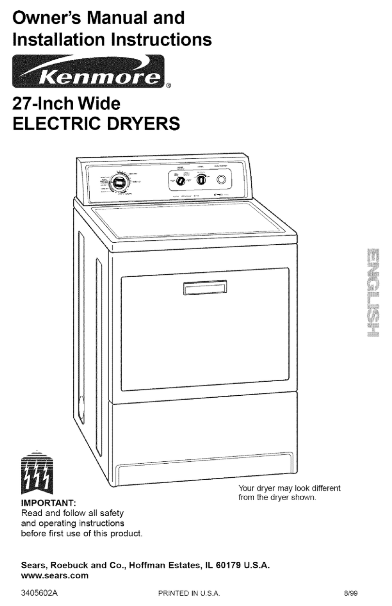 Kenmore 11069912990 Operating instructions