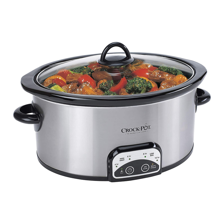 Crock-Pot 4-7 QUART  SLOW COOKER - DESIGNER User manual