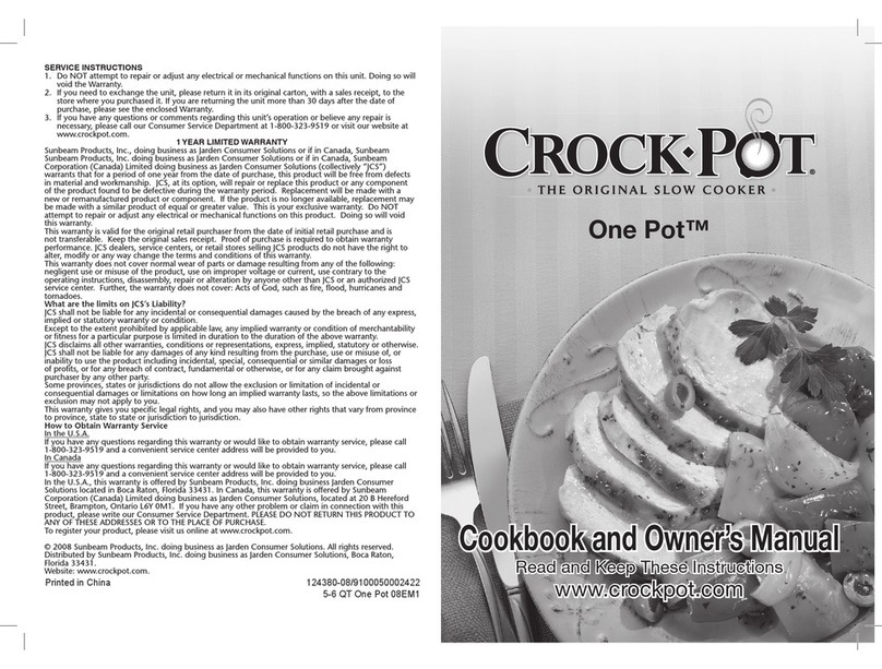 Crock-Pot ONE POT User manual