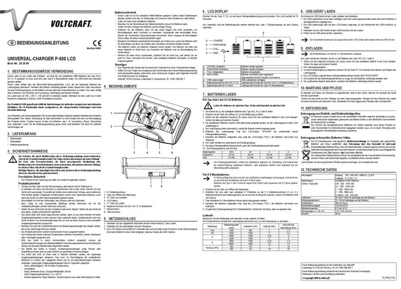 VOLTCRAFT P600 LCD manual
