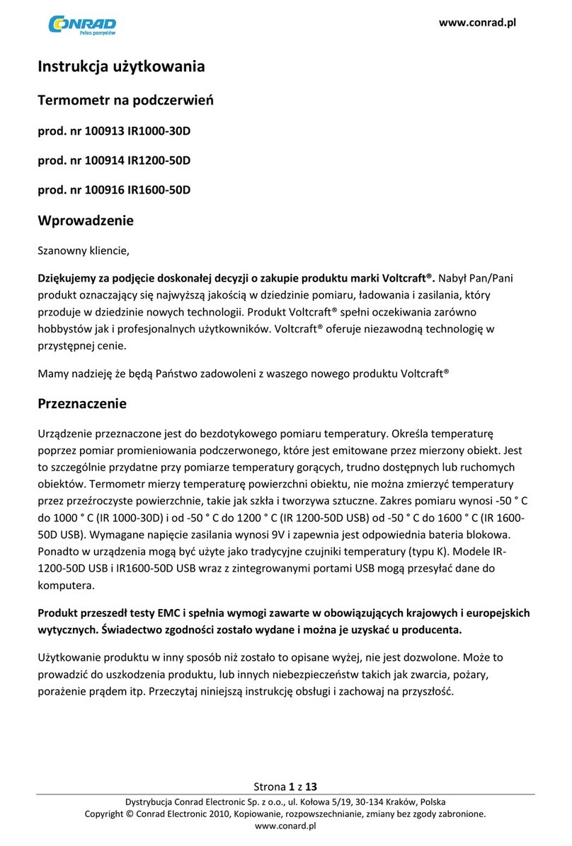 Conrad IR 1000-30D Reference guide