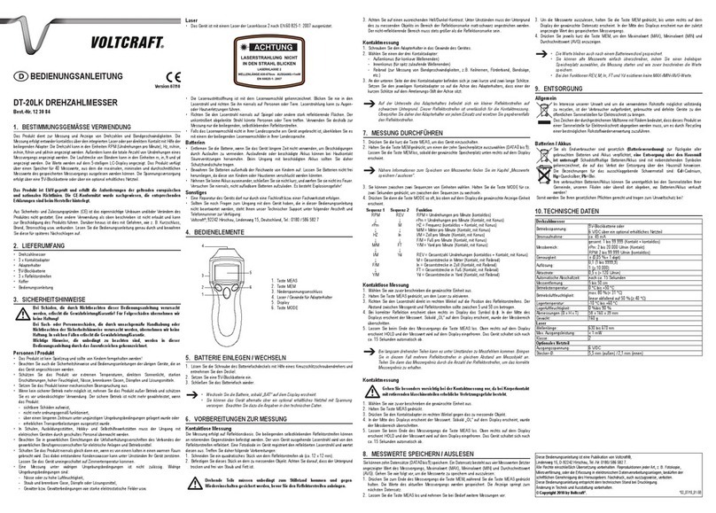 VOLTCRAFT DT-20LK User manual