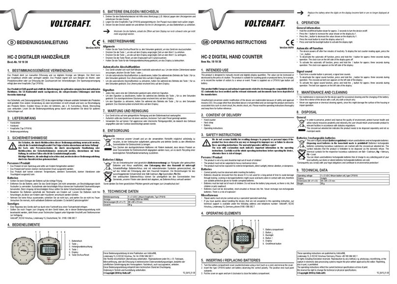 VOLTCRAFT HC-2 User manual