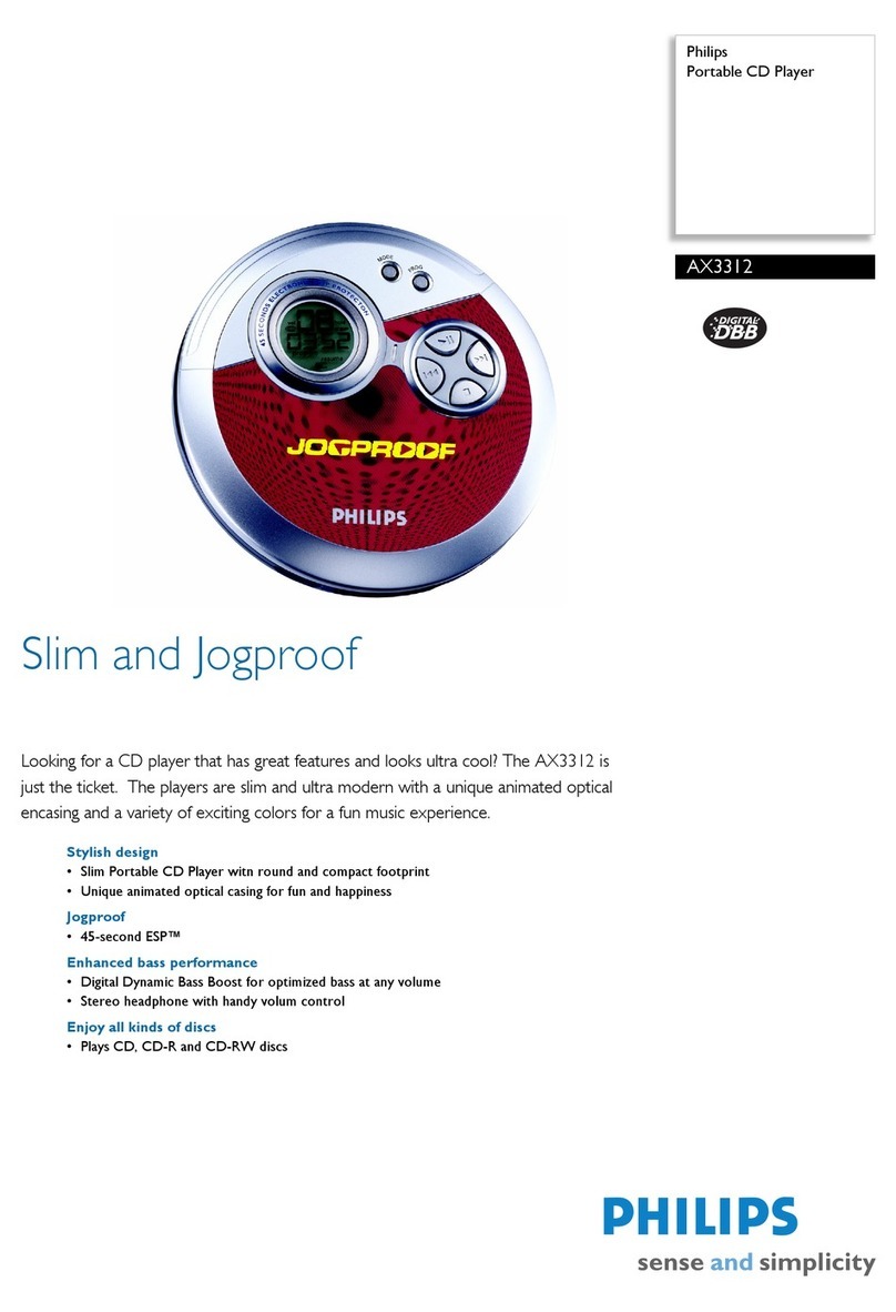 Philips Jogproof AX3312 User manual
