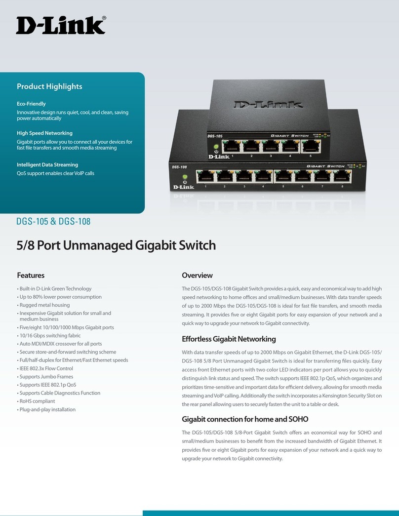 D-Link DGS-105 - Switch User manual