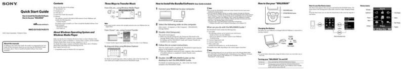 Sony WALKMAN NWZ-E374 User manual