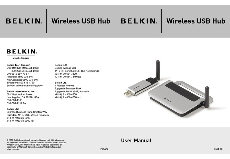 Belkin F5U302 - Wireless USB Hub user manual