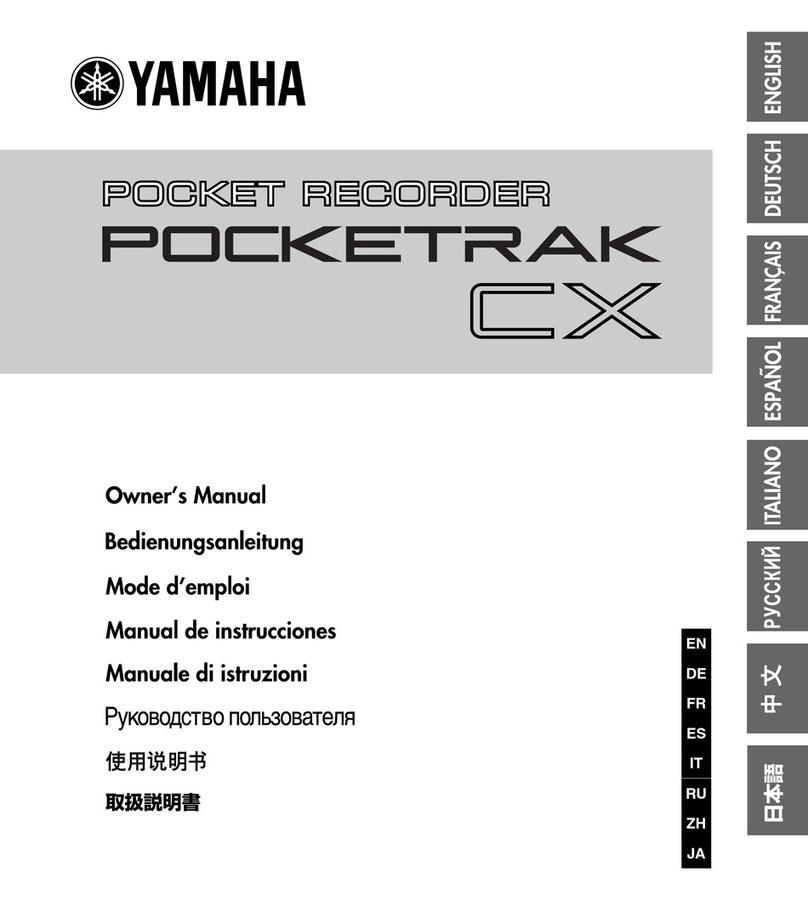 Yamaha PocketrakCX - POCKETRAK CX 2 GB Digital... User manual