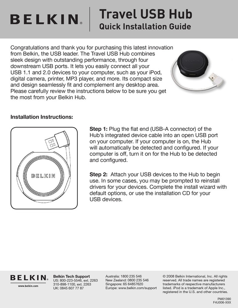 Belkin F4U006 - Travel USB Hub User manual Belkin F4U006 - Travel USB Hub User manual