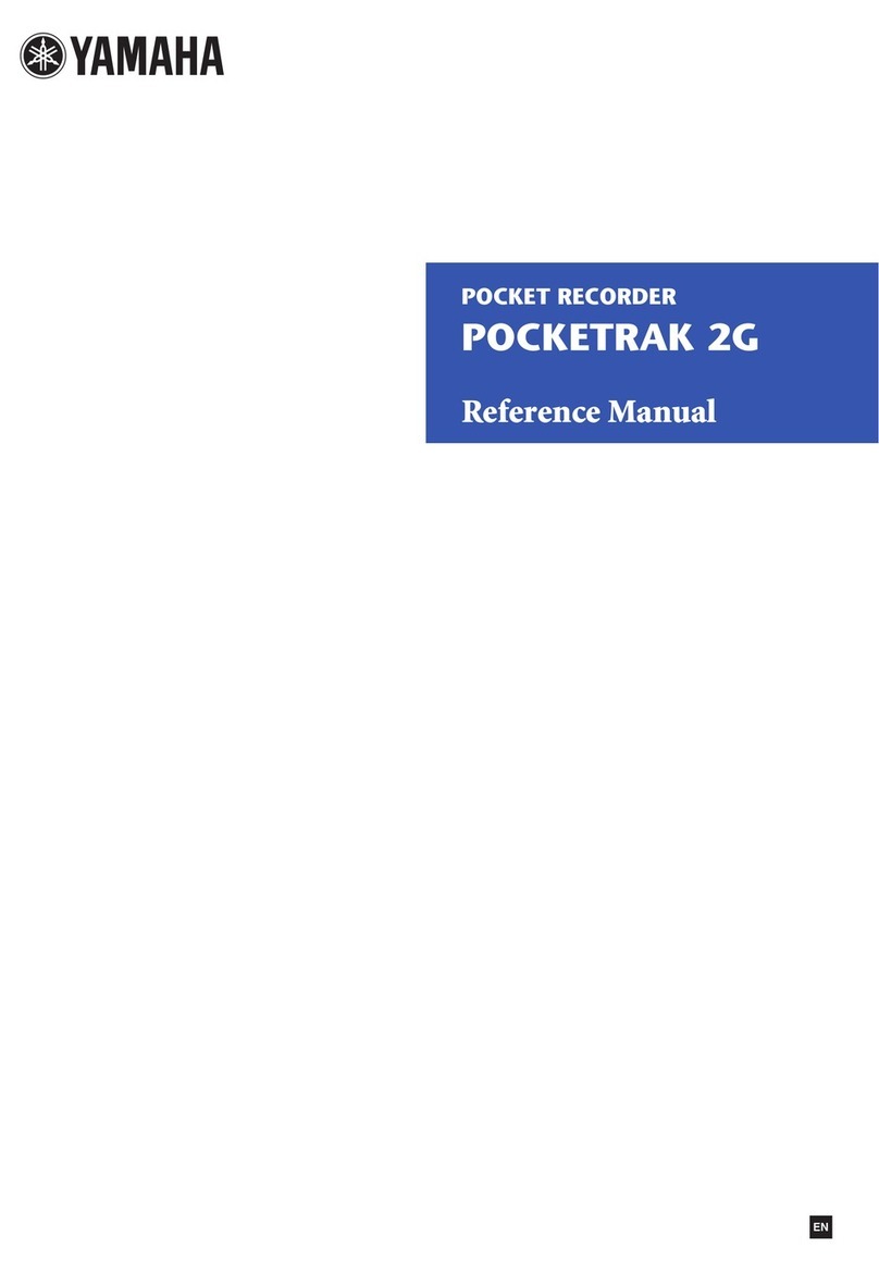 Yamaha POCKETRAK 2G - 2 GB Digital Player Reference manual