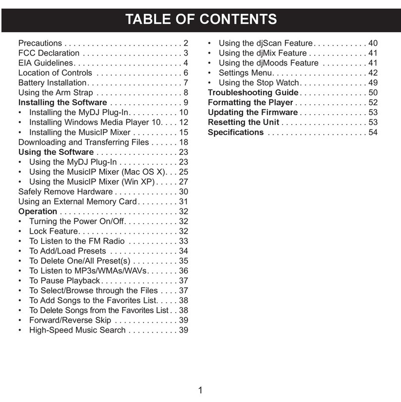 Memorex MMP8567 - 2 GB Digital Player User manual Memorex MMP8567 - 2 GB Digital Player User manual