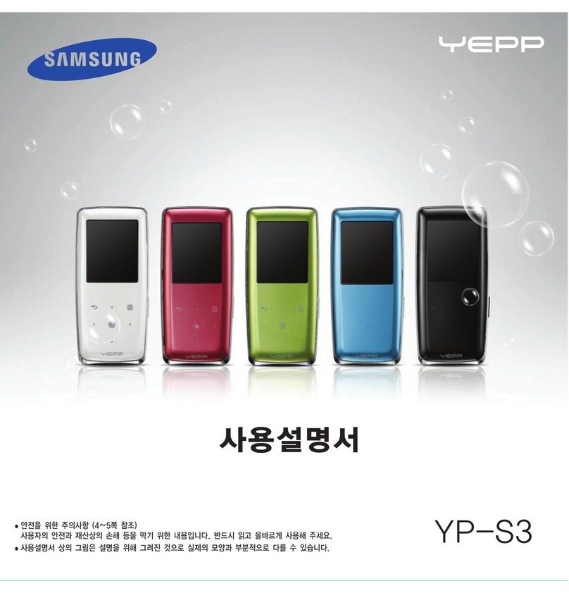 Samsung YP S3JCW - 8 GB Digital Player User manual