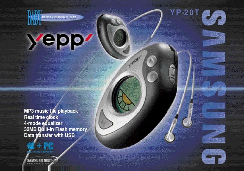 Samsung YP-20T - YEPP Digital Player User manual
