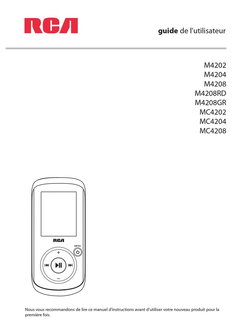 RCA M4202 - Opal 2 GB Digital Player Quick start guide