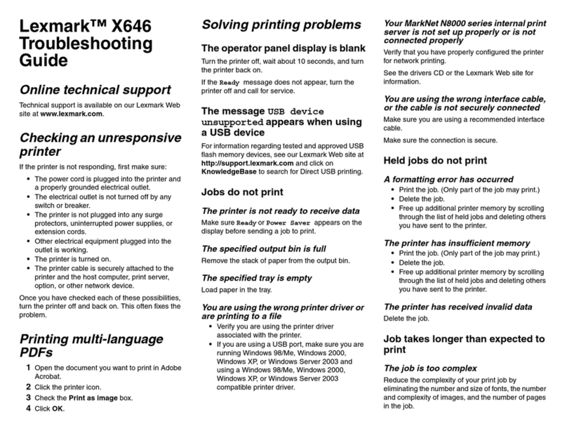 Lexmark 644e - X MFP B/W Laser User manual Lexmark 644e - X MFP B/W Laser User manual