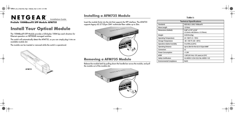 NETGEAR AFM735 - Fiber 100BASE-FX SFP LC GBIC Module installation guide NETGEAR AFM735 - Fiber 100BASE-FX SFP LC GBIC Module installation guide