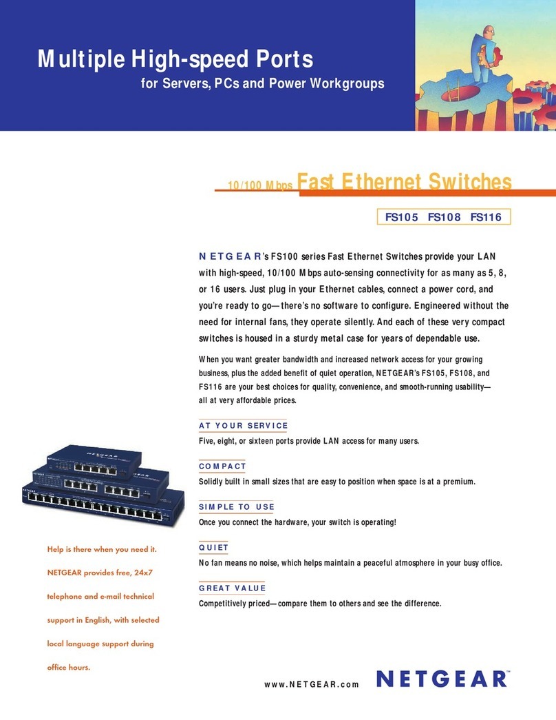 NETGEAR FS108 - ProSafe 10/100 Desktop Switch Product data