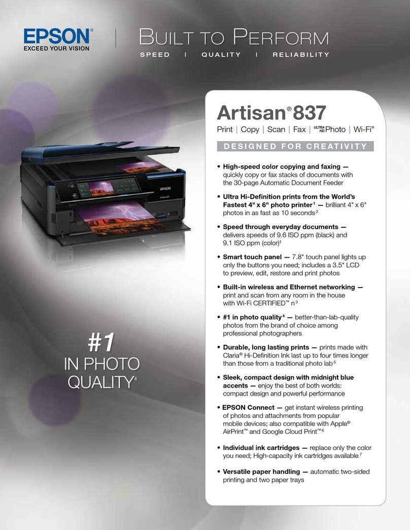 Epson Artisan 837 User manual