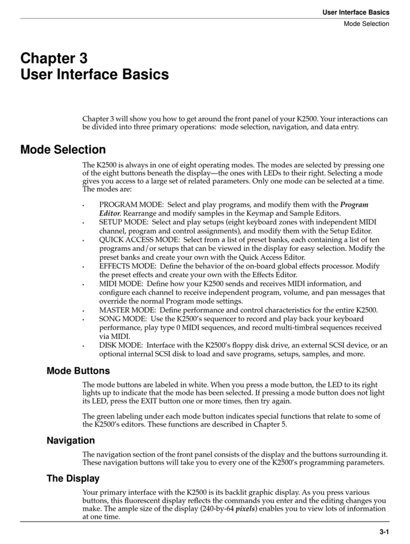 Kurzweil K2500 User manual Kurzweil K2500 User manual