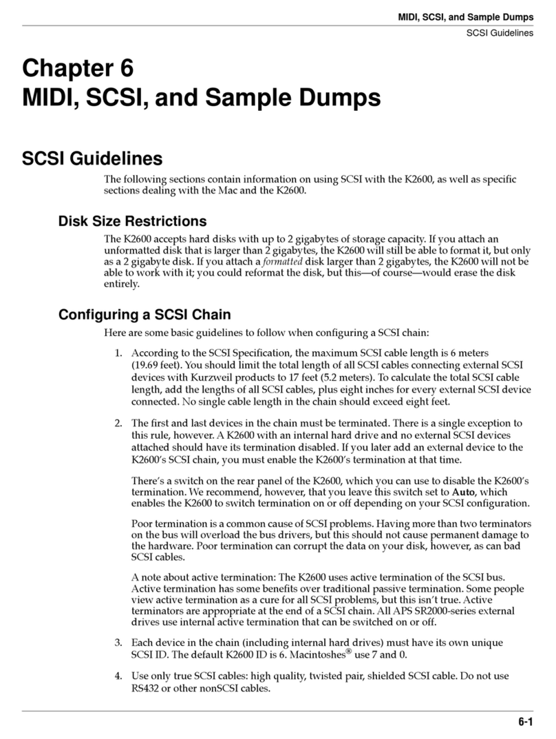 Kurzweil K2600 BEST OF VAST - REV A manual
