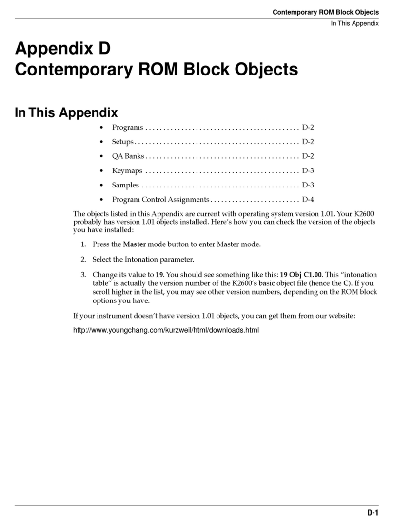 Kurzweil K2600 BEST OF VAST - REV A Technical document