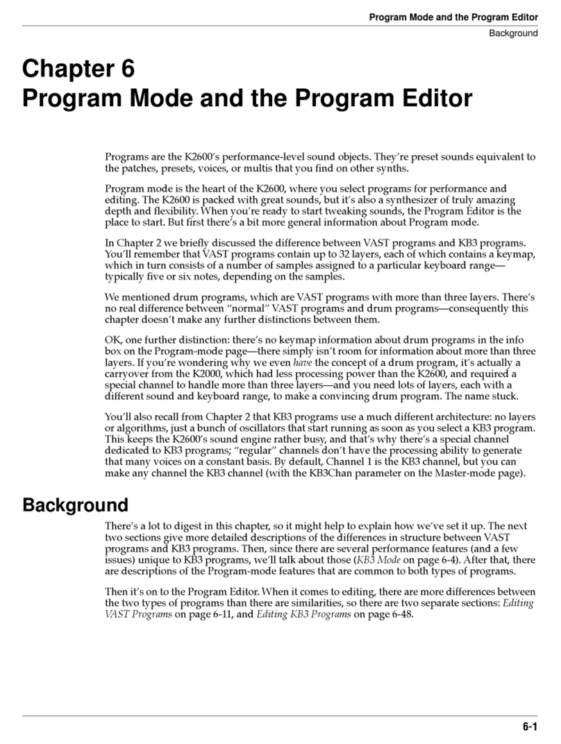 Kurzweil K2600 - MUSICIANS GUIDE REV A PART NUMBER 910330 CHAP... User manual