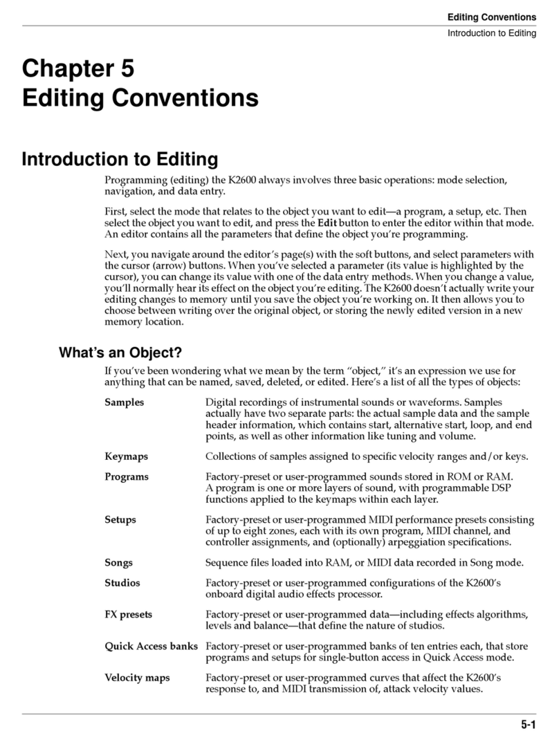 Kurzweil K2600 BEST OF VAST - REV A Editing guide