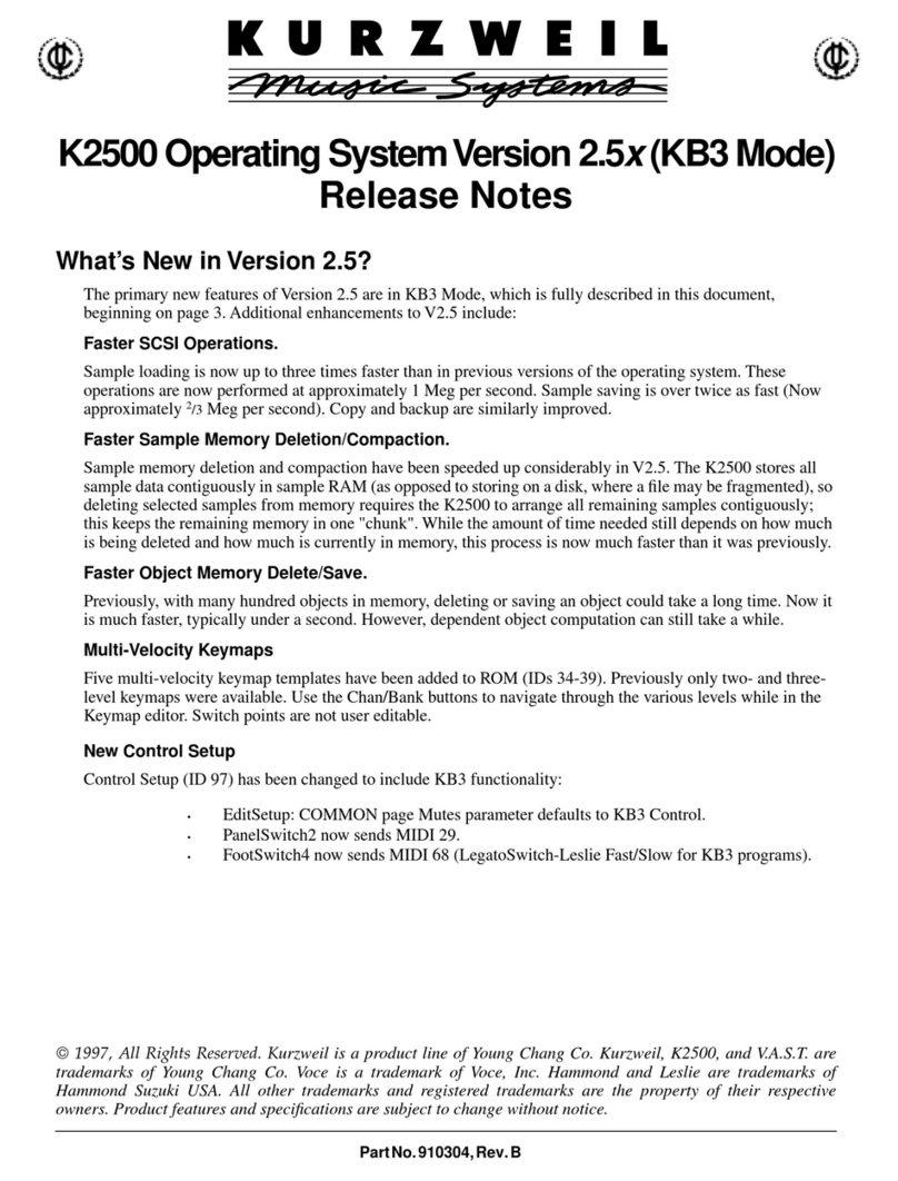 Kurzweil K2500 - S V2.5 Instruction Manual
