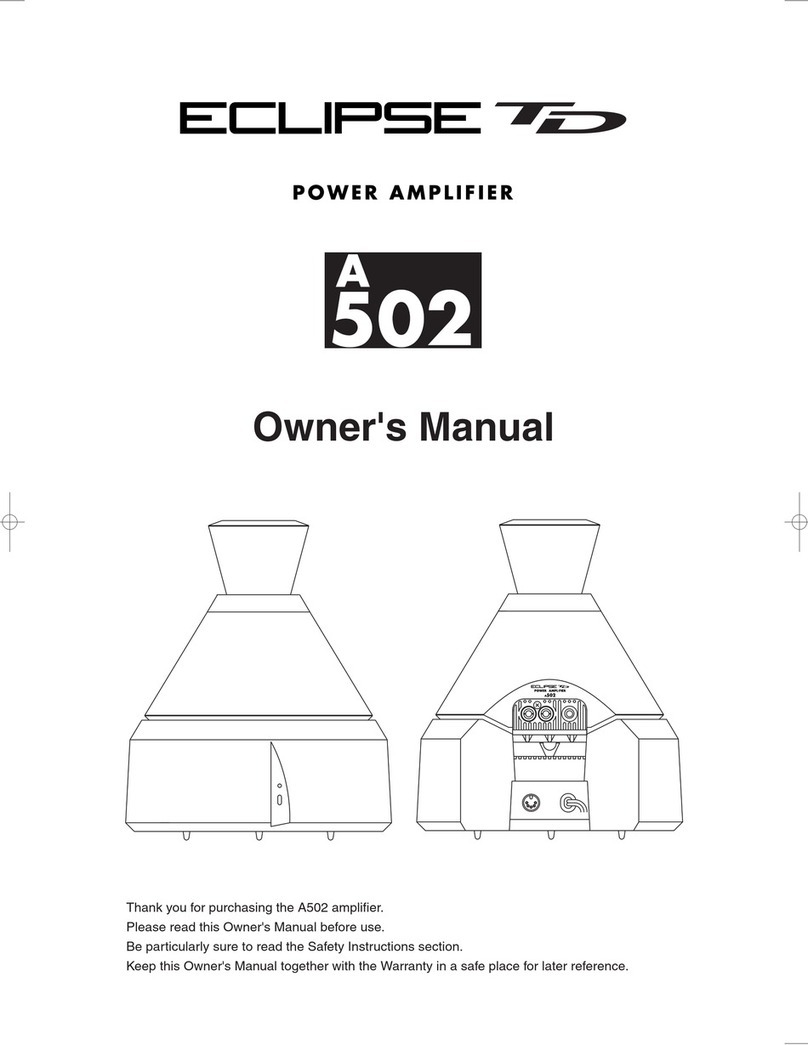 Eclipse TD A502 owner's manual