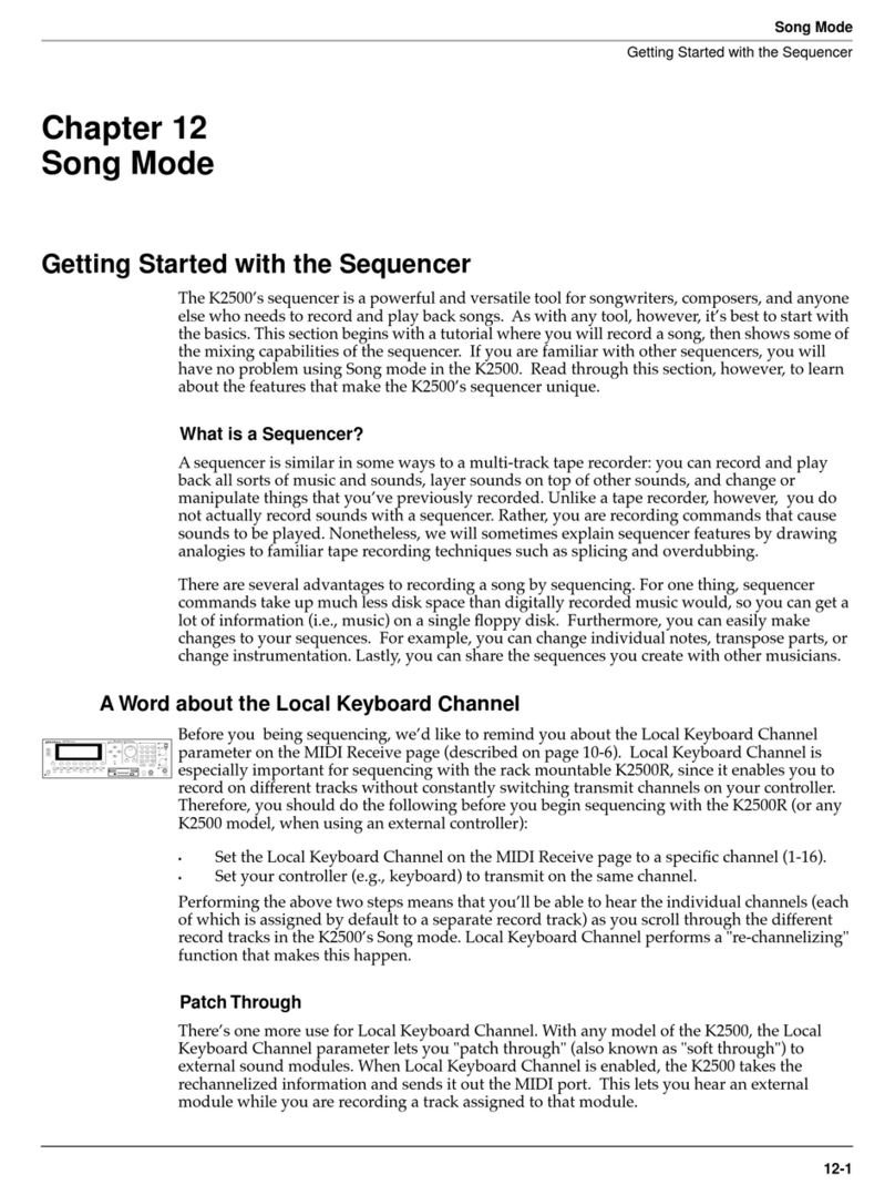 Kurzweil K2500 - PERFORMANCE GUIDE REV F PART NUMBER 910251 CHAP... Getting started guide Kurzweil K2500 - PERFORMANCE GUIDE REV F PART NUMBER 910251 CHAP... Getting started guide