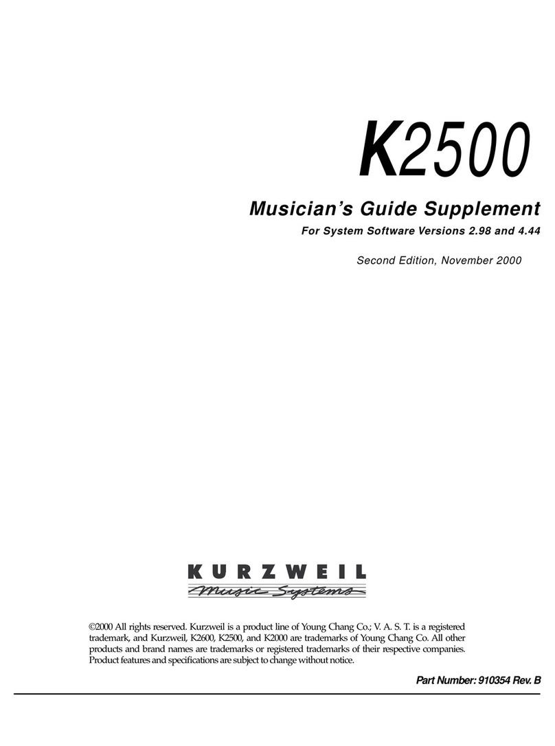 Kurzweil K2500 User manual