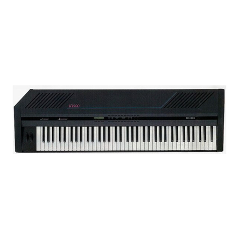 Kurzweil K1000 KEYBOARD - MUSICIANS GUIDE User manual