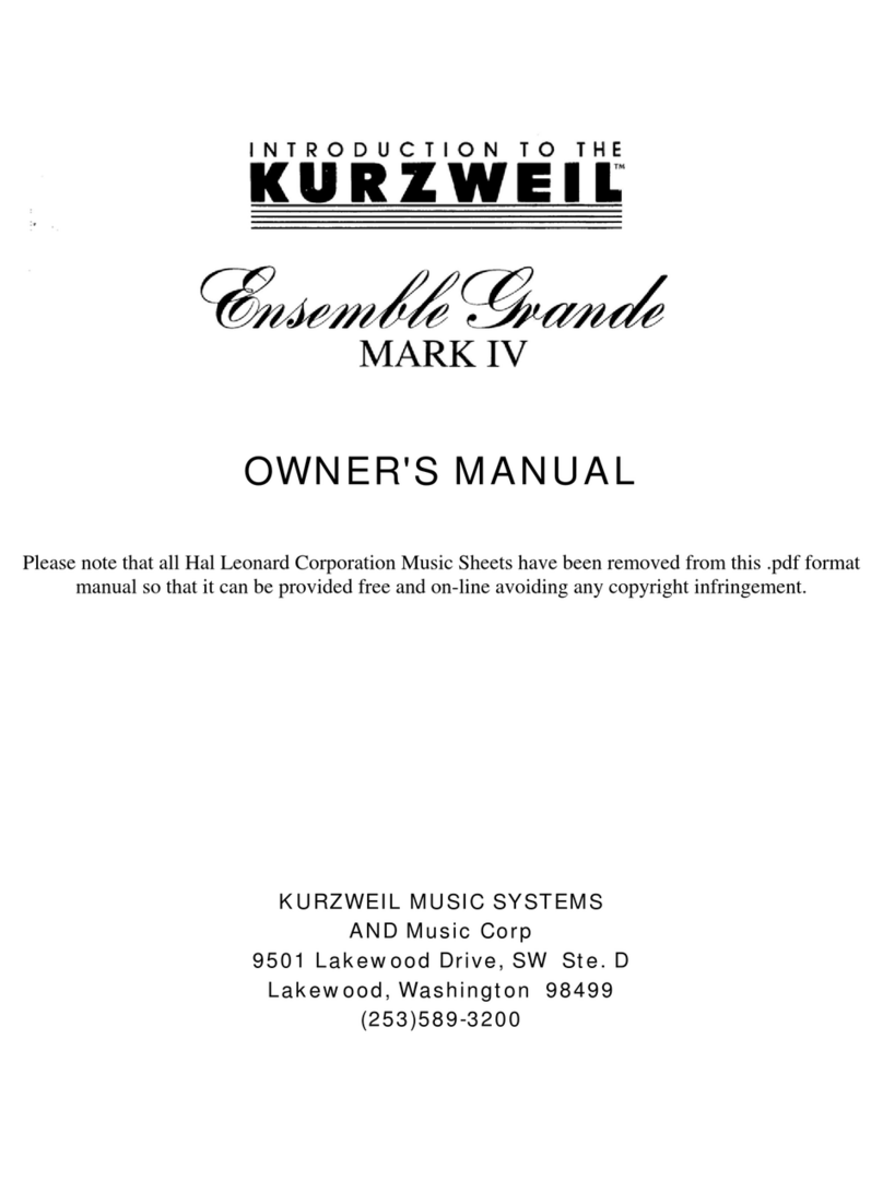 Kurzweil EGIV User manual