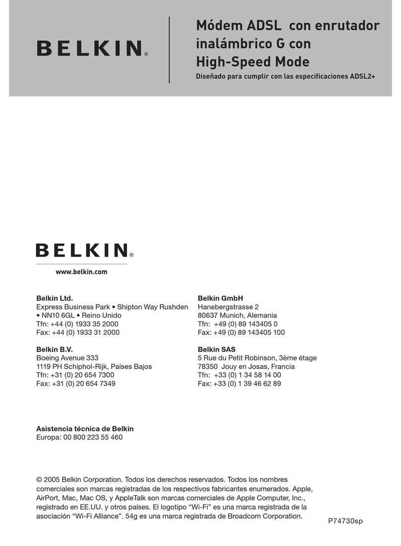 Belkin F5D7633uk4 User manual