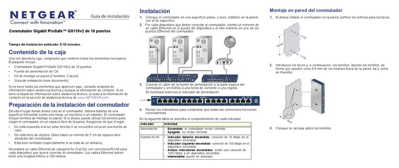 NETGEAR ProSafe GS116v2 Guía de instalación