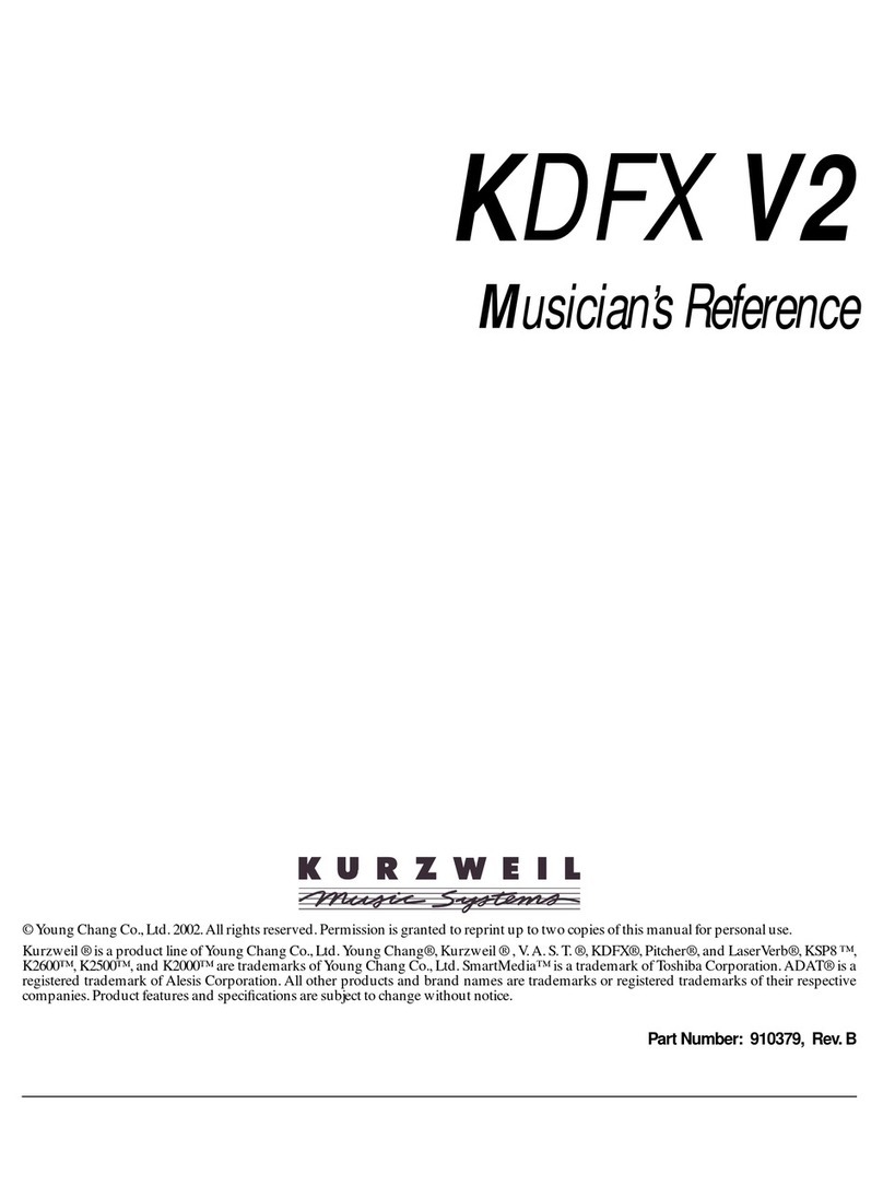 Kurzweil KDFX V2 - MUSICIANS REFERENCE REV B Reference