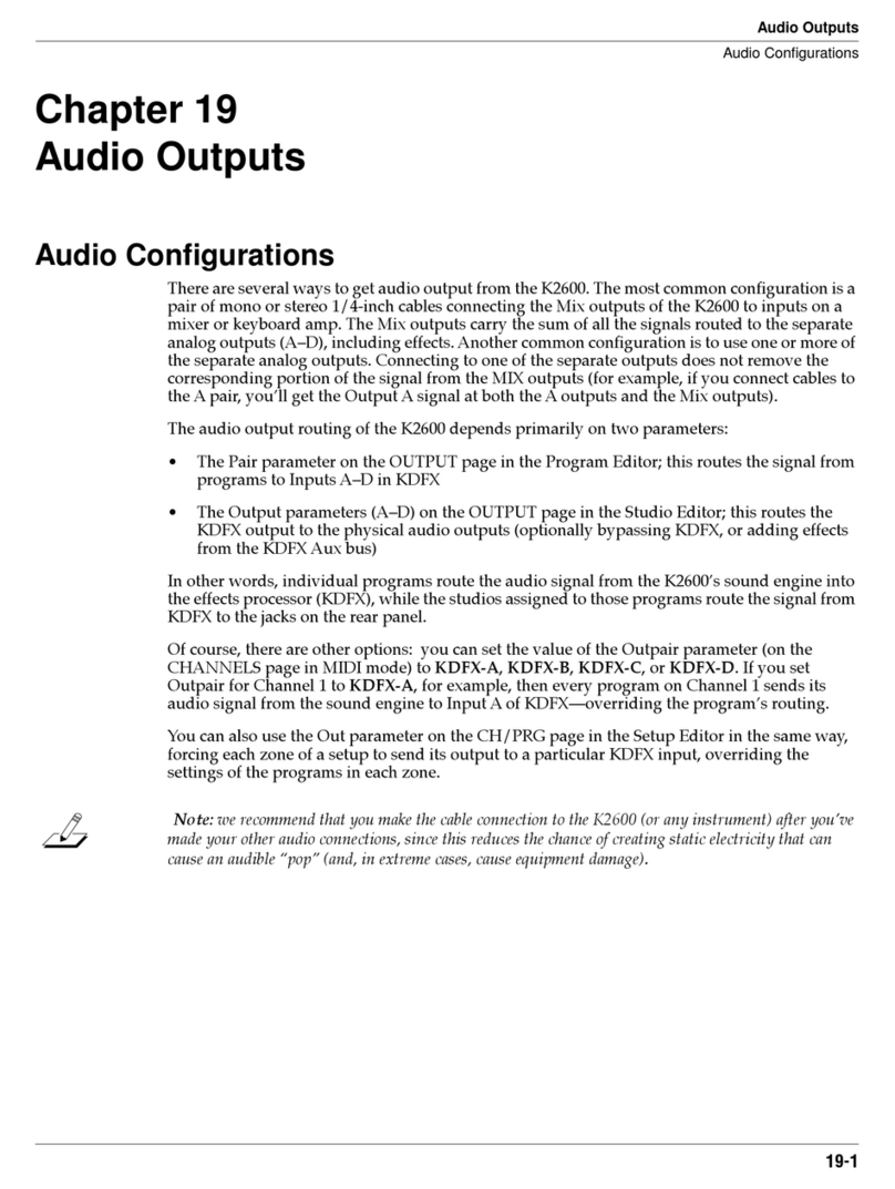 Kurzweil K2600 BEST OF VAST - REV A User manual