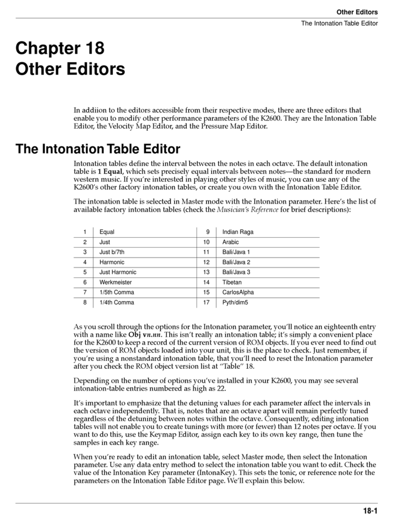 Kurzweil K2600 BEST OF VAST - REV A User manual