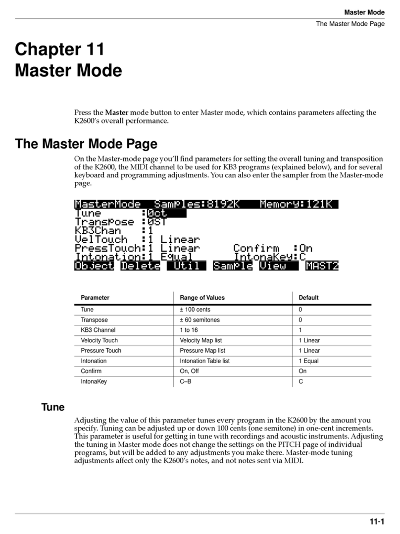 Kurzweil K2600 - MUSICIANS GUIDE REV A PART NUMBER 910330 CHAP... manual