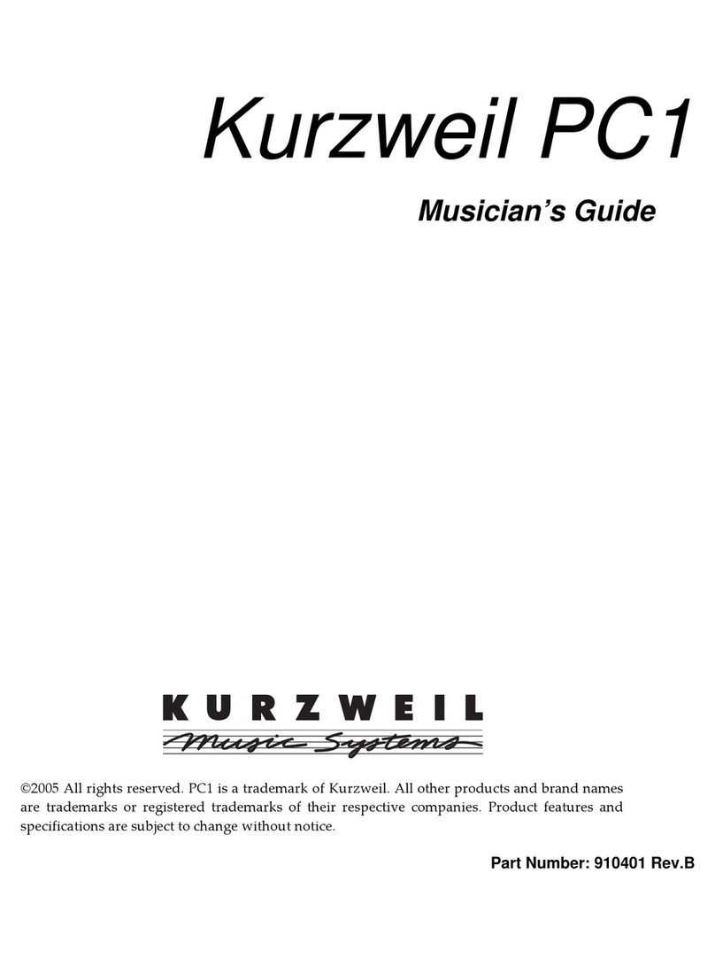 Kurzweil PC1 - MUSICIANS GUIDE REV B manual