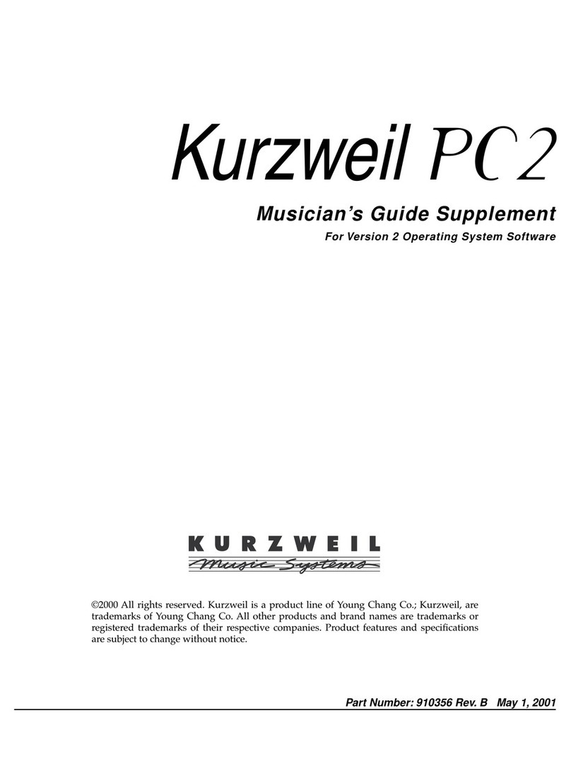 Kurzweil PC2KBDV2 Owner's manual
