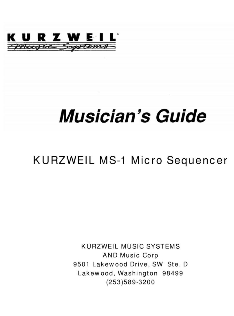 Kurzweil MS-1 MICRO SEQUENCER - MUSICIAN S GUIDE manual