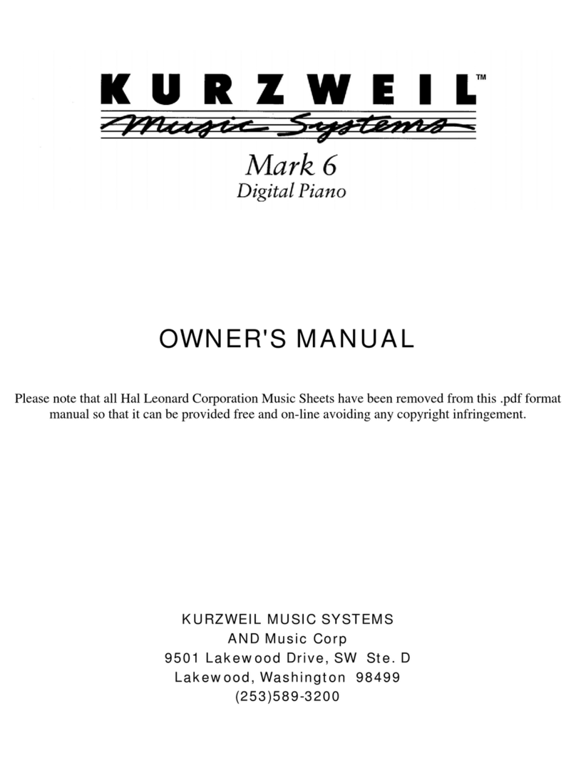 Kurzweil MARK 6 User manual