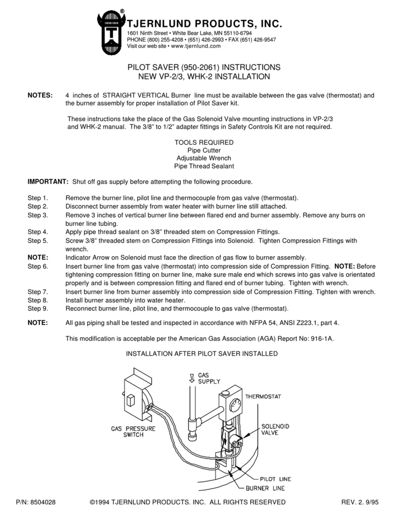 TJERNLUND VP-2, VP-3 8500567 0702 installation instructions
